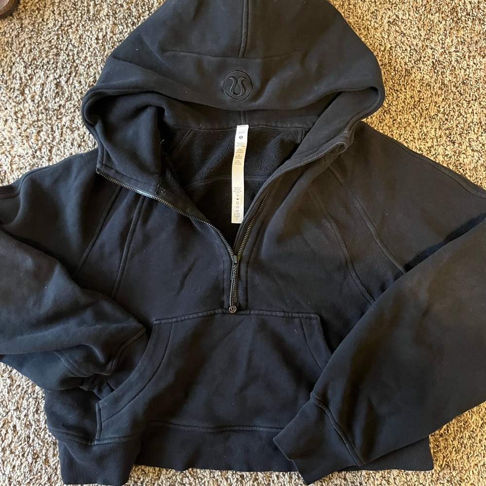 Lululemon scuba hoodie half zip black XS/S